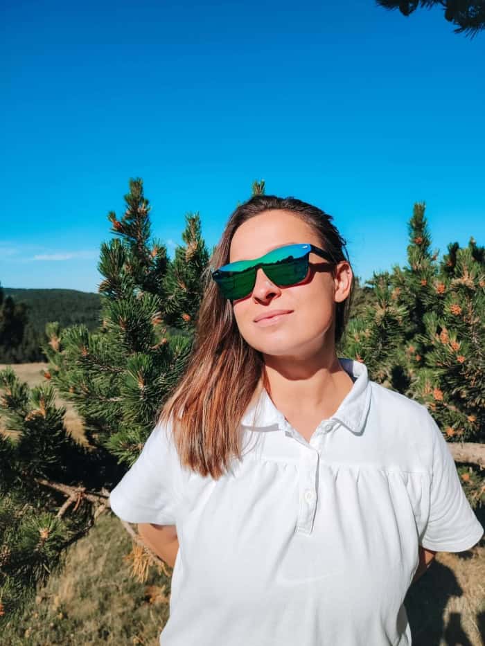 Очки с зелёными линзами